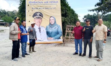 Kadis PUTR Rohil Tinjau Persiapan Peresmian Jembatan Air Hitam