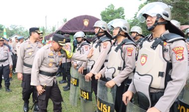 Jelang Pilkades 2023 dan Pemilu 2024, Polres Lamtim Laksanakan Show Of Force