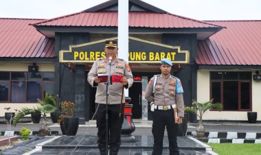 Polres Lambar Gelar Apel Penerapan Implementasi Pemolisian Masyarakat dan Polisi RW