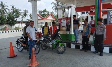 Satreskrim Polres Sergai Cek Stasiun SPBU di Wilayah Hukum Polres Sergai