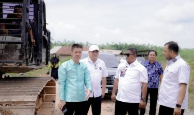 Tinjau Kondisi Jalan Lintas Pesisir dan Kubu, Bupati Rohil : Akan Segera Diperbaiki