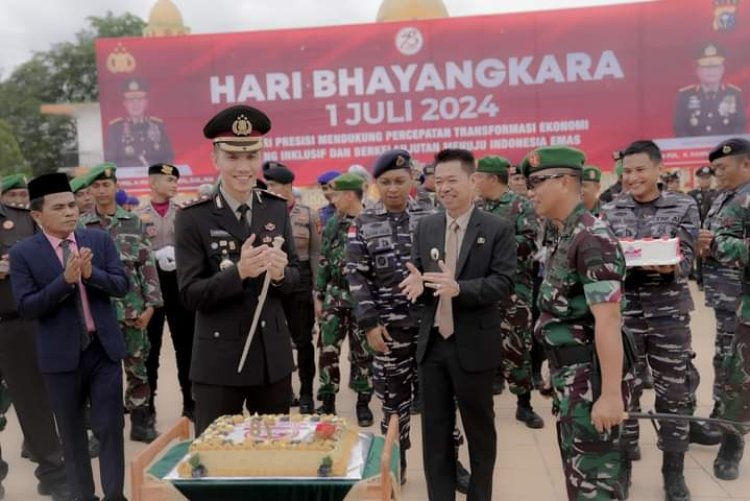 Hadiri Upacara Peringatan HUT Bhayangkara ke-78, Bupati Rohil Sampaikan Ini