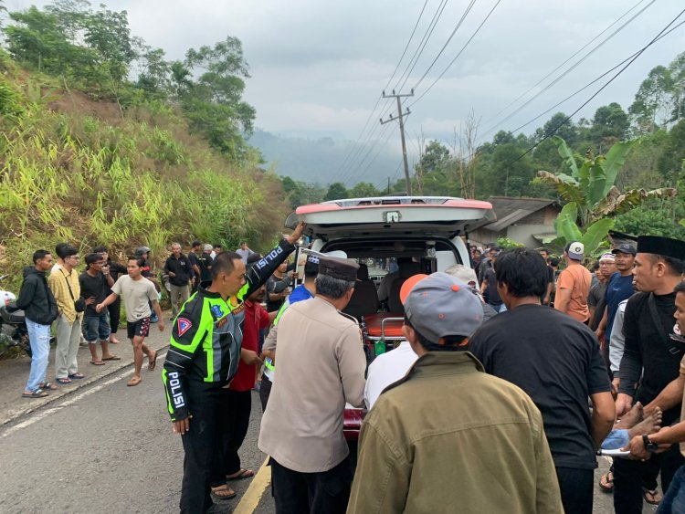 Satlantas Polres Lampung Barat, Selidiki Kecelakaan Bus Masuk Jurang Sedalam 50 Meter