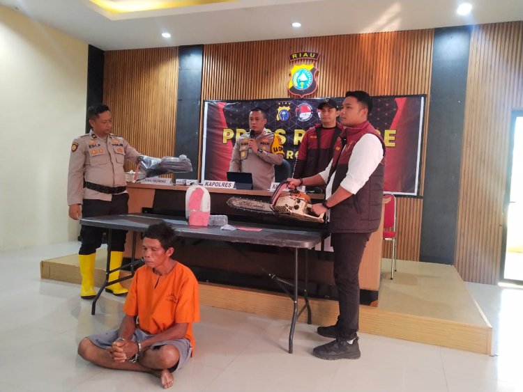 Kapolres Rohil Gelar Pengungkapan Kasus Karhutla di Kubu