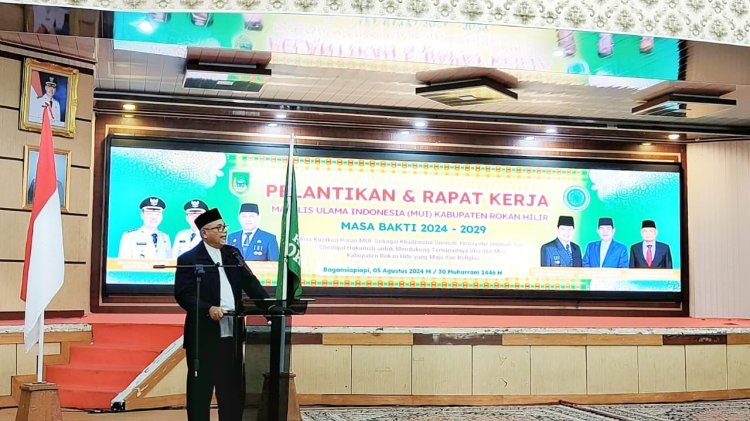 Bupati Rohil Hadiri Pengukuhan Pengurus MUI Masa Bakti 2024 - 2029