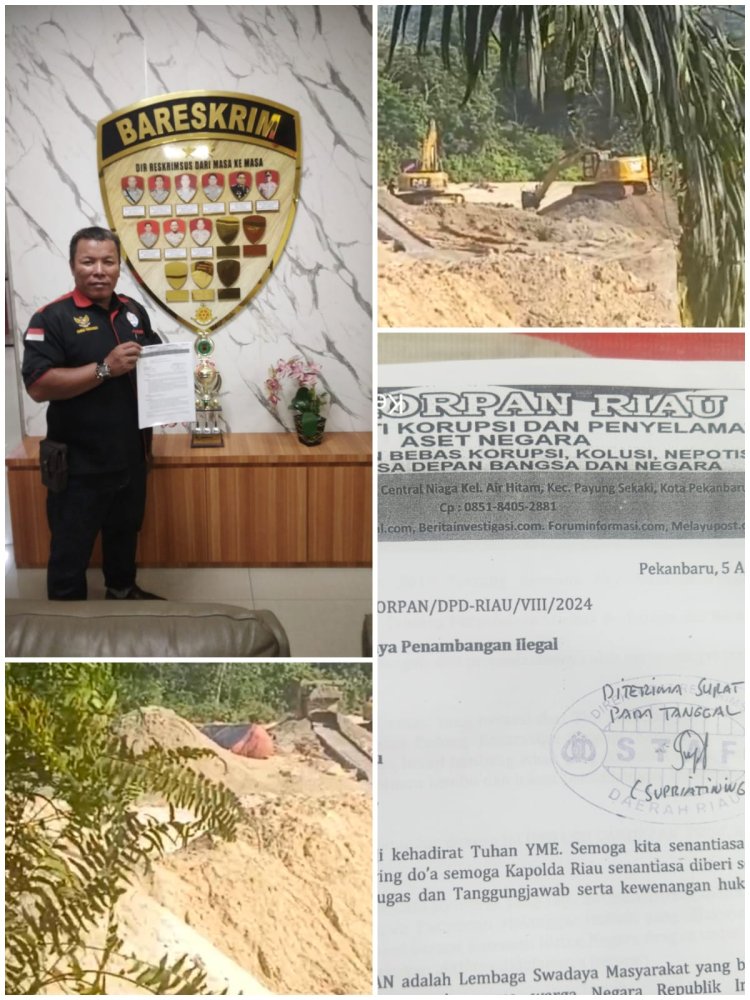 Dinilai APH Setempat Tak Bertindak, LSM Gakorpan Laporkan Tambang Galian C Diduga Tanpa Izin