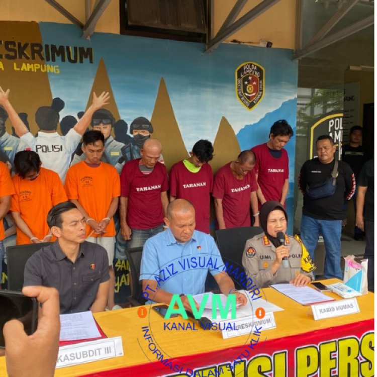 Belasan Pelaku Pungli Sopir Truk, Dibekuk Tekab 308 Ditreskrimum Polda Lampung Bekuk