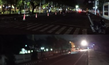 Lampu PJU Mati, Jalur Rumdis Wali Kota Metro Gelap Gulita