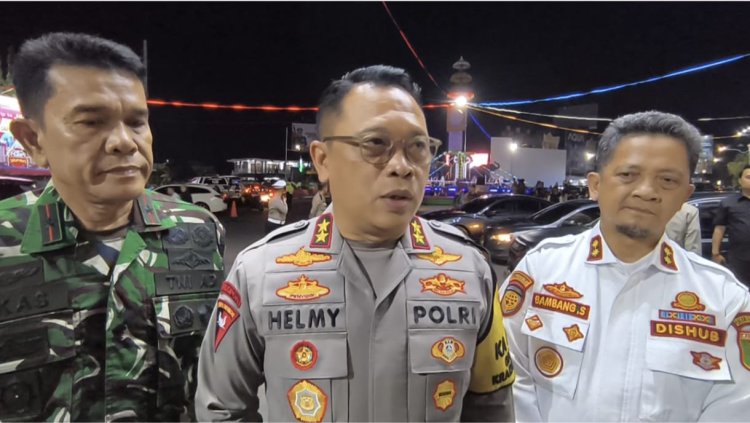 Personel Polda Lampung, Jaga Kondusifitas Perayaan Tahun Baru