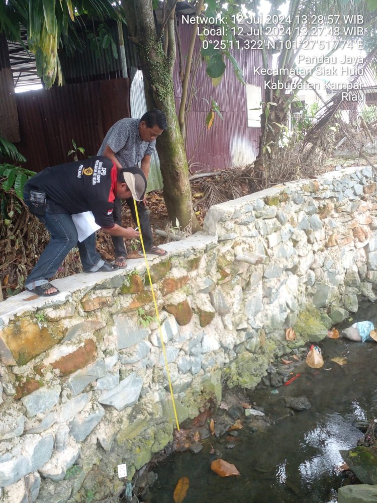 Dugaan Mark-Up Pembangunan Turap di Desa Pandau Jaya, Kampar, Dipetieskan?