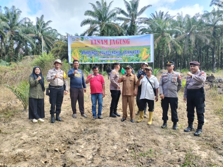 Asta Cita Presiden RI, Polsek Bagan Sinembah Dukung Penanaman Jagung