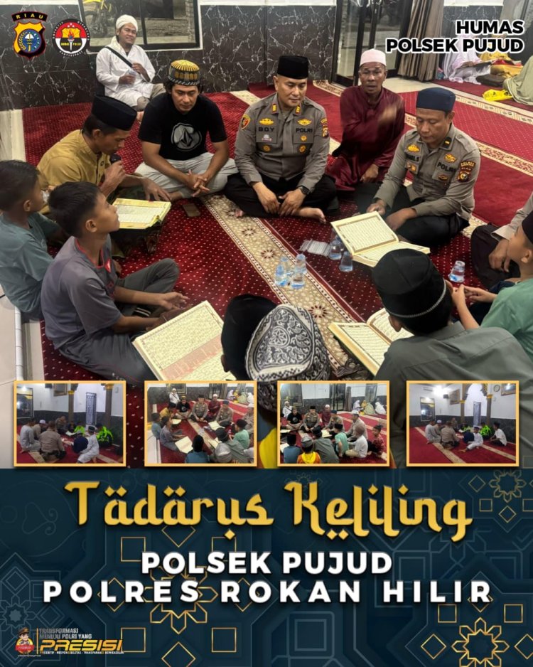 Polsek Pujud Tadarus Al-Qur'an Usai Tarawih, Momen Hangat dengan Warga