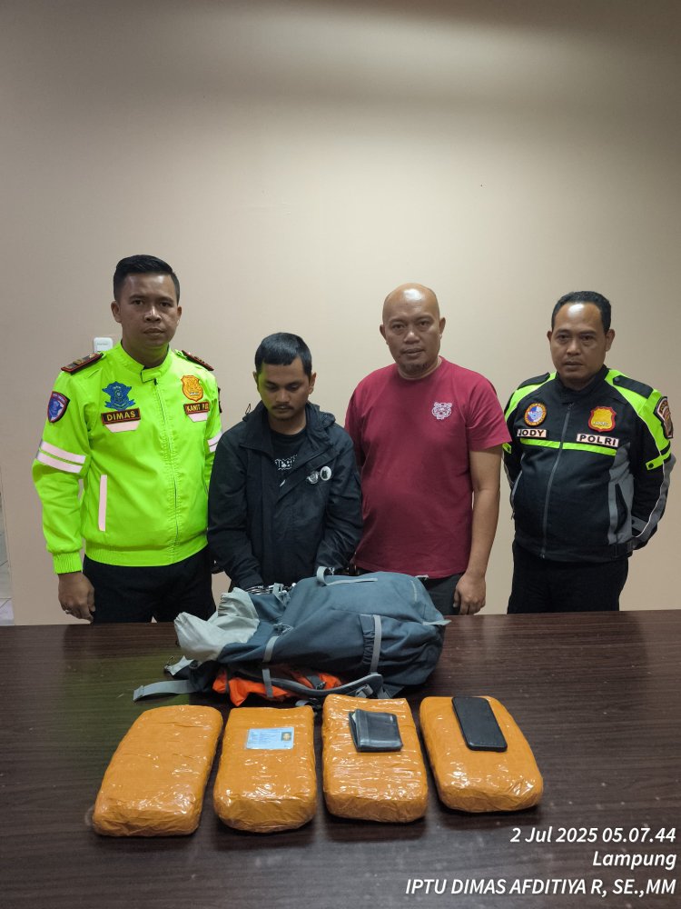 HR Pemilik Ganja Seberat 4 Kg, Berhasil Dimankan Petugas PJR Toll Bakter