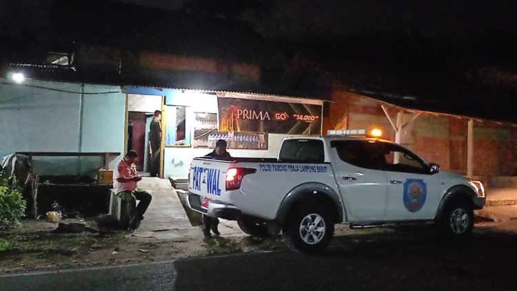 Satpol PP Lampung Barat Lakukan Patroli Lanjutan Penegakan Perda Ketertiban Umum di Way Tenong