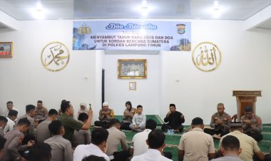 Polres Lampung Timur Gelar Doa Bersama Sambut Tahun Baru 2026 dan Kirim Doa untuk Korban Bencana di Sumatera