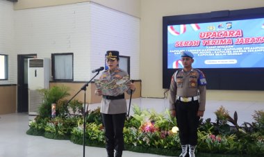 Kapolres Lampung Timur Pimpin Serah Terima Jabatan Kasat Intelkam dan Sejumlah Kapolsek Jajaran