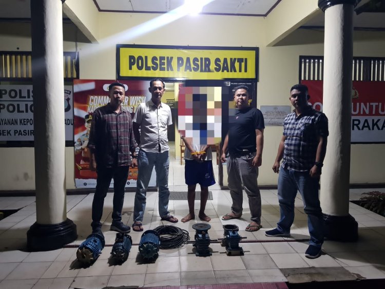 Lakukan Pencurian, Seorang Warga Digelandang Polsek Pasir Sakti