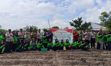 Polsek Kampar dan Masyarakat Bersinergi Tingkatkan Swasembada Pangan Melalui Penanaman Jagung