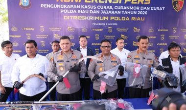 Polda Riau Bongkar 1.333 Kasus Kejahatan Jalanan, 525 Tersangka Berhasil Diamankan