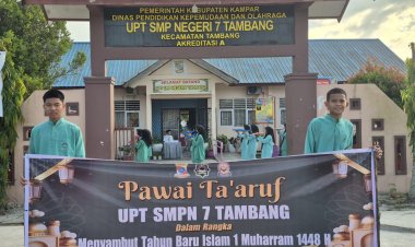 Semarak 1 Muharram 1448 H, UPT SMP Negeri 7 Tambang Gelar Pawai Ta'aruf dan Lomba Yel-Yel Antar Kelas