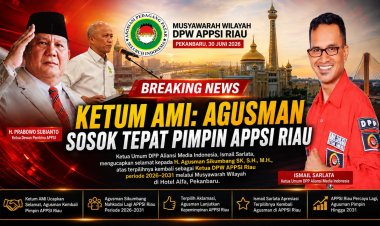 Agusman Sikumbang Nahkodai Lagi APPSI Riau Periode 2026-2031