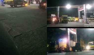 Kapolsek Minas Bungkam, Truk Pelangsir BBM Subsidi di SPBU 14286675 Merajalela di Depan Anggota Polsek