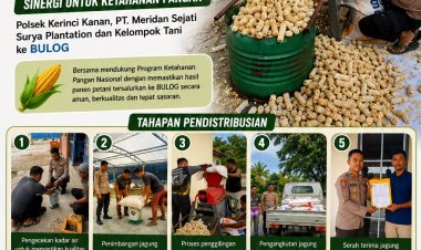 Dukung Ketahanan Pangan, Polsek Kerinci Kanan Kawal Distribusi Jagung Pipil ke Bulog