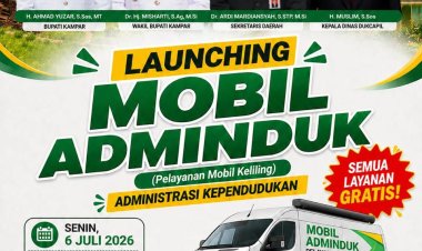 Jemput Bola ke Desa, Disdukcapil Kampar Resmi Luncurkan Armada Mobil Adminduk Keliling