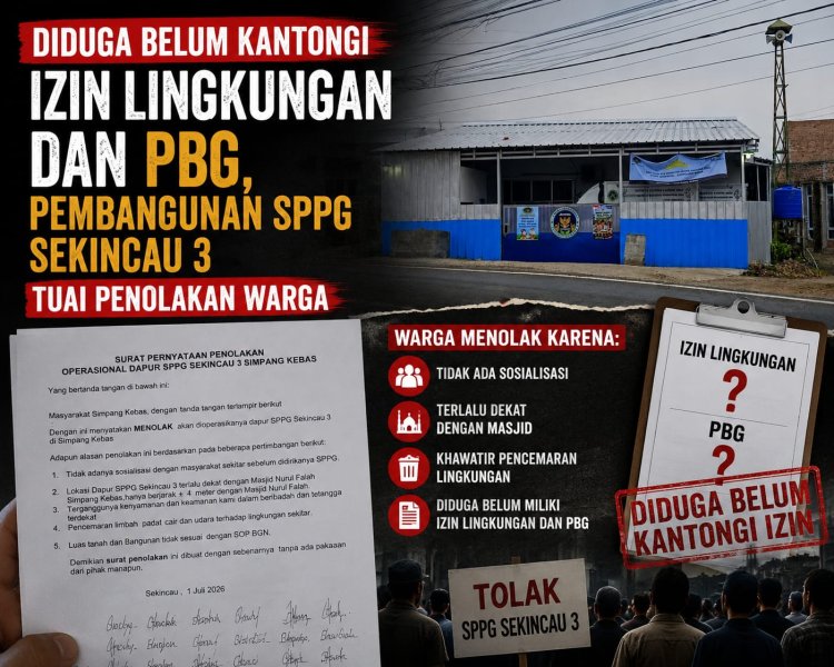 Diduga Belum Kantongi Izin Lingkungan dan PBG, Pembangunan SPPG Sekincau 3 Tuai Penolakan Warga