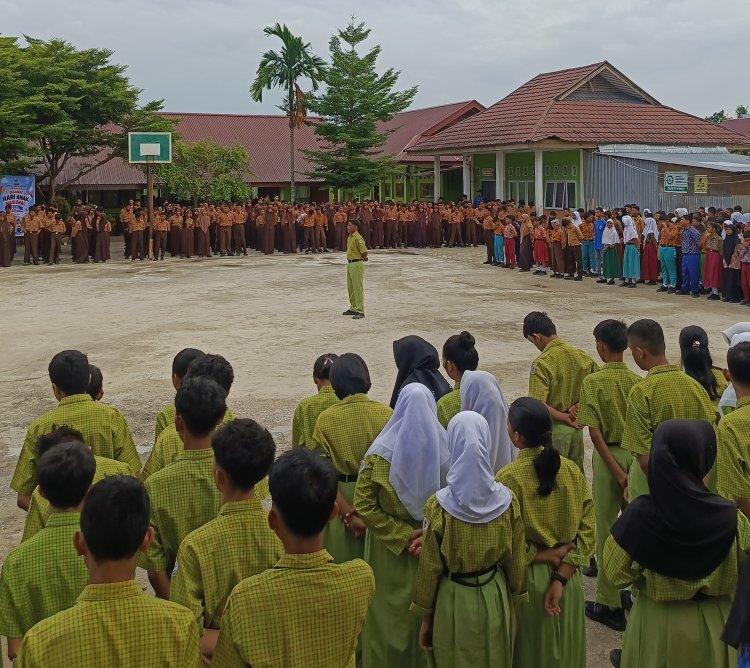 Peringati Hari Anak Nasional, UPT SMPN 6 Siak Hulu Komitmen Berantas Bullying Menuju Indonesia Emas