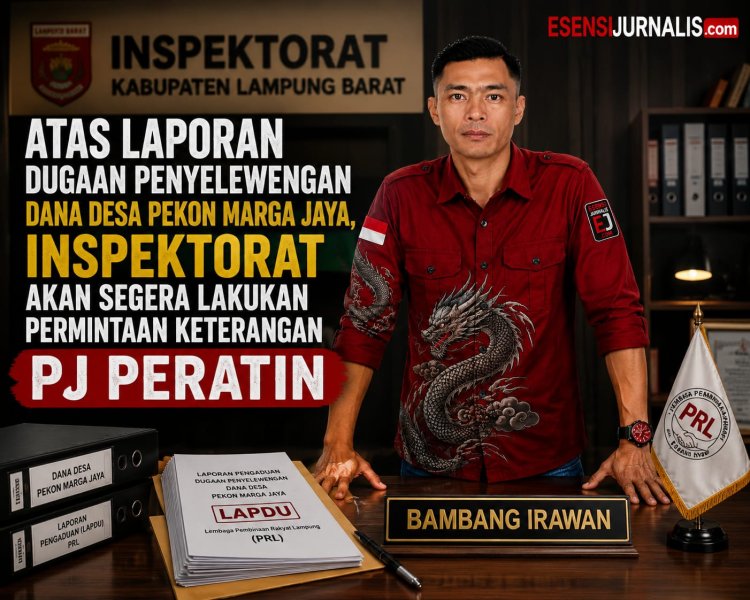 Inspektorat Akan Segera Lakukan Permintaan Keterangan kepada Mantan Pj Peratin Pekon Marga Jaya, Atas Laporan Dugaan Penyelewengan Dana Desa